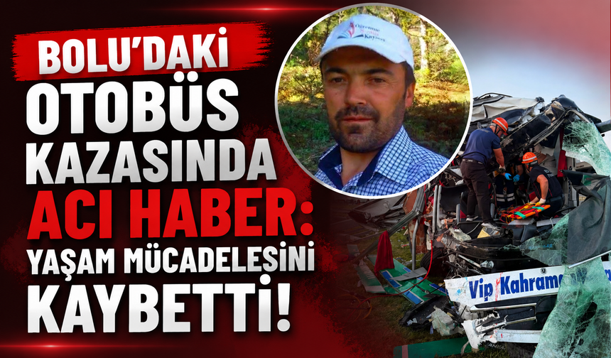 TEM'de yolcu otobüsünün bariyerlere çarptığı kazada ağır yaralanan kişi öldü
