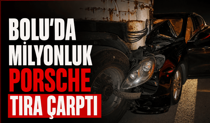 Milyonluk SUV araç tıra arkadan çarptı