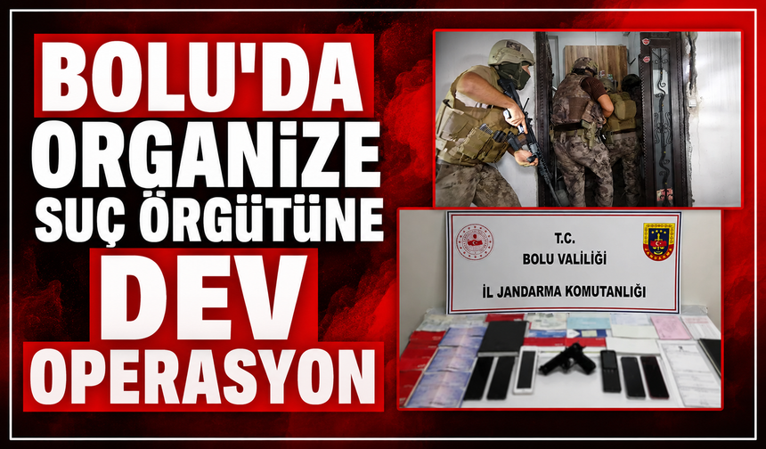 Bolu'nun da aralarında bulunduğu 12 ilde organize suç operasyonu