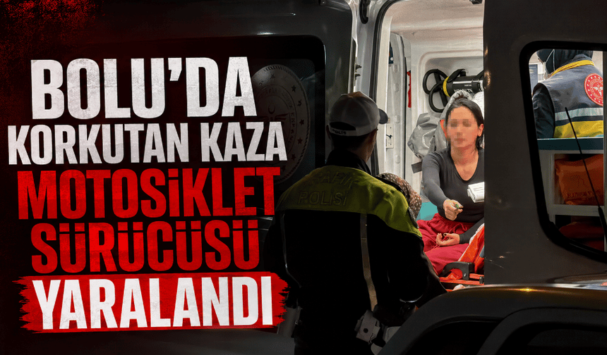 Otomobille çarpışan motosiklet sürücüsü ölümden döndü