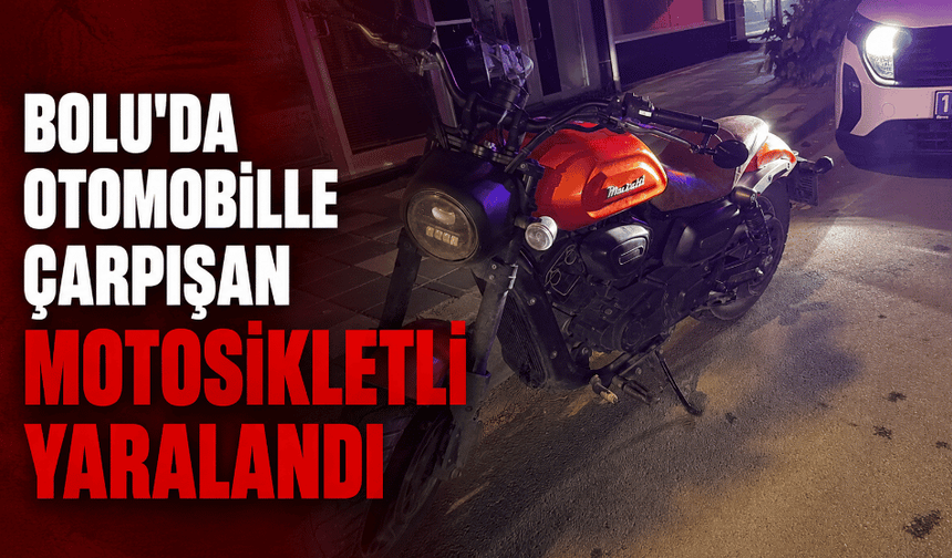 Otomobille çarpışan motosikletli yaralandı