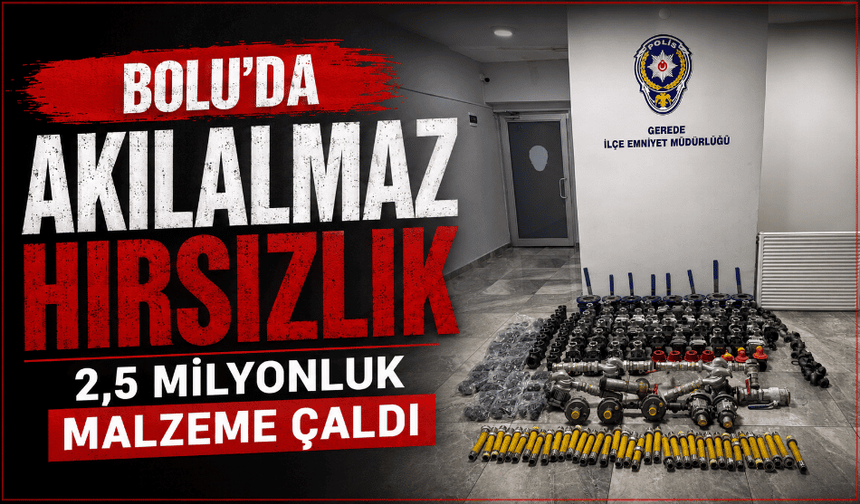 Şantiyede büyük hırsızlık 2,5 milyonluk malzeme çaldı