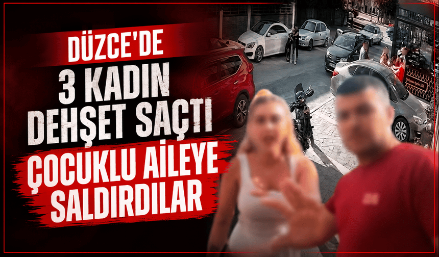 Trafikte araçtan inen 3 kadın çocuklu aileye saldırdı