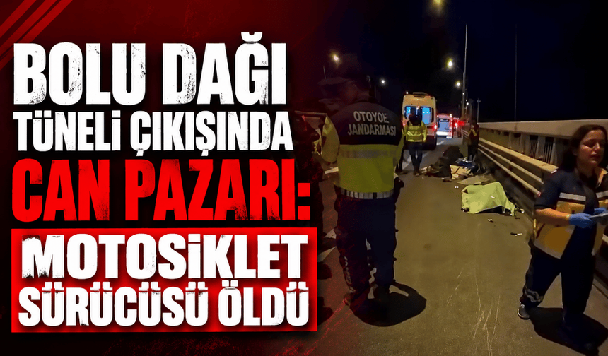 Anadolu Otoyolu'nda feci kaza: Kamyona çarpan motosiklet sürücüsü öldü