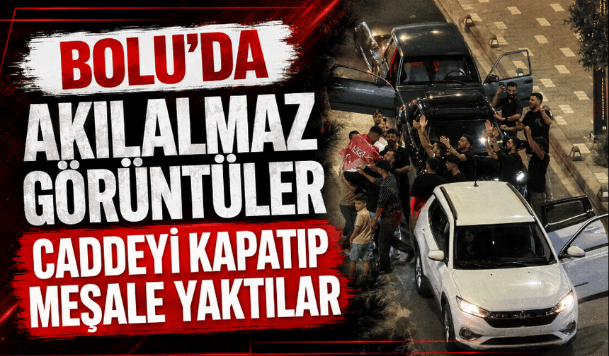 Asker uğurlama konvoyunda trafiği kapattılar meşale yaktılar