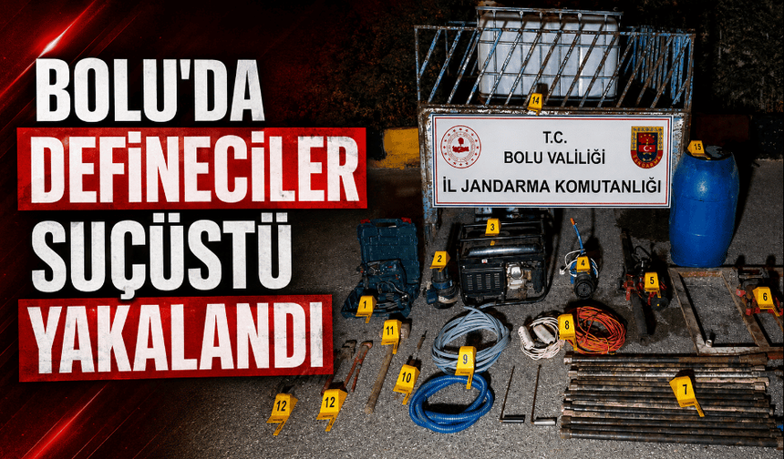 Bolu'da defineciler suç üstü yakalandı!