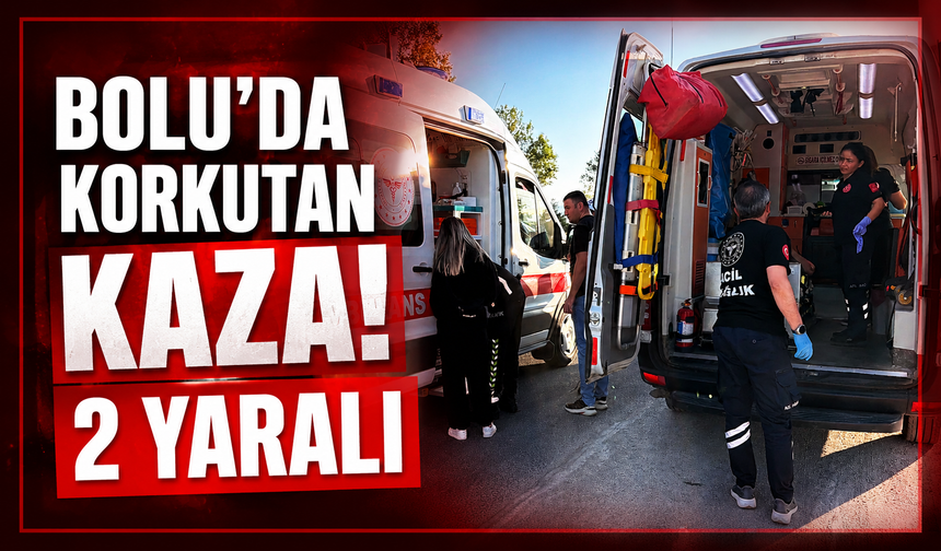 Bolu'da motosikletle otomobil çarpıştı: 2 yaralı