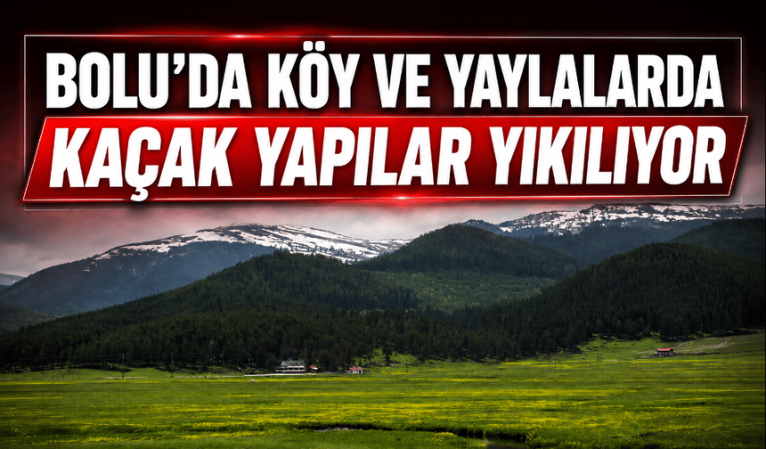 Bolu’da köy ve yaylalarda kaçak yapılar yıkılıyor!