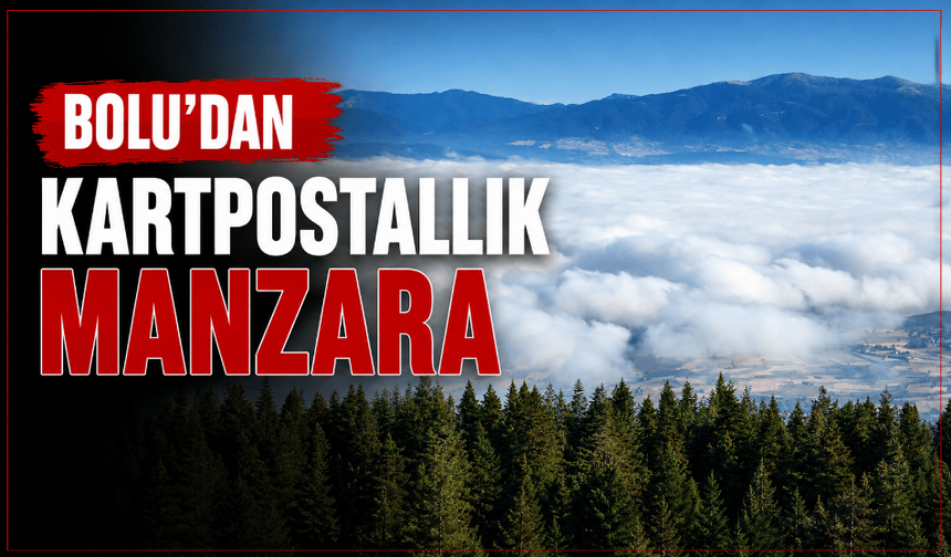 Bulut denizi ortaya kartpostallık manzara çıkardı
