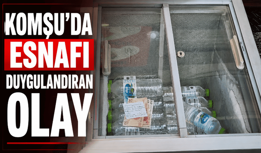 Esnaf bırakılan notla duygulandı