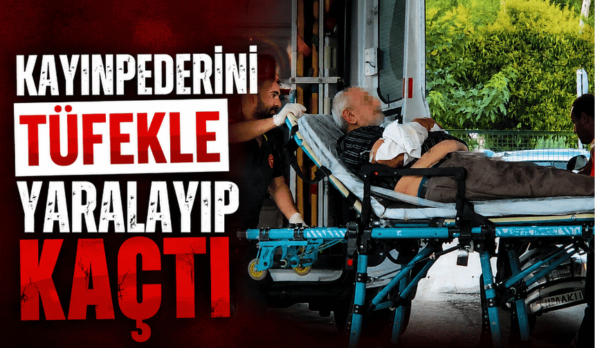Kayınpederini tüfekle yaralayıp kaçtı