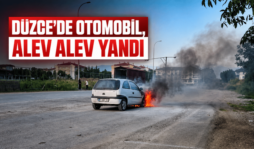 Otomobil yangını büyümeden söndürüldü