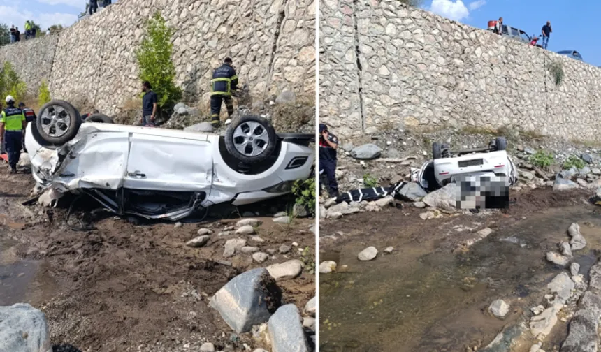 Otomobil dereye uçtu! Feci kazada iki kadın öldü
