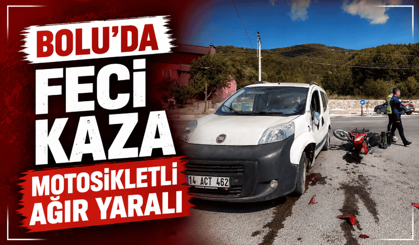 Otomobil ile motosiklet çarpıştı, 1 ağır yaralı