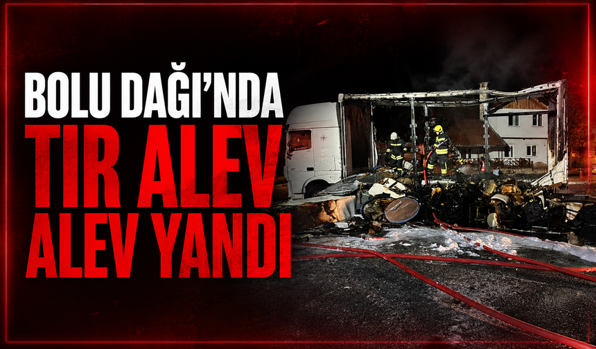 Bolu Dağı Tüneli'nde tırın dorsesinde çıkan yangın söndürüldü