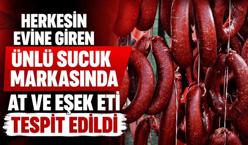 Ünlü markanın sucuklarında at ve eşek eti tespit edildi