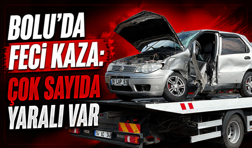 Bolu'da hafif ticari araç ile otomobil çarpıştı: 6 yaralı