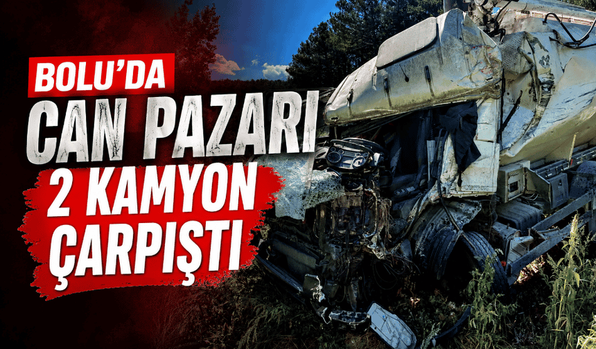 2 kamyon çarpıştı 1 kişi yaralandı