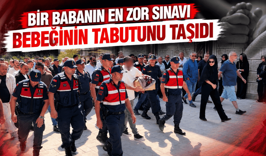 Bir babanın en zor sınavı bebeğinin tabutunu taşıdı