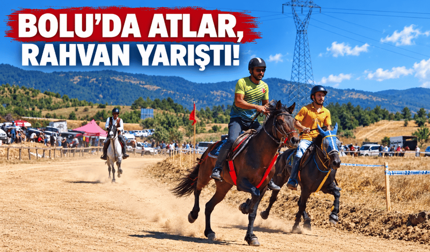 Bolu’da atlar, “rahvan” yarıştı!
