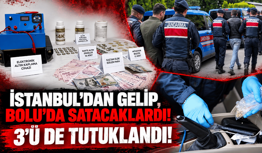 Bolu’da sahte altın operasyonu: 3 tutuklu