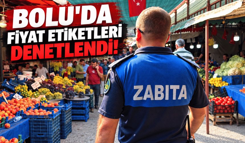 Bolu pazarında, fiyat etiketleri denetlendi