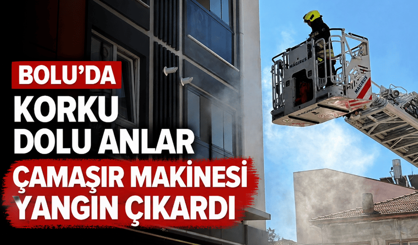 Çamaşır makinesi yangını paniğe neden oldu