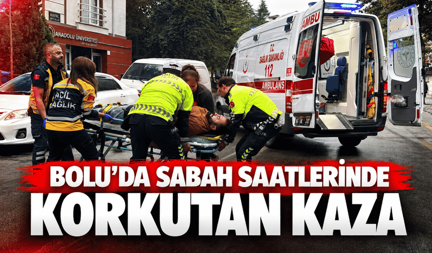 Devrilen motosikletteki 2 kişi yaralandı