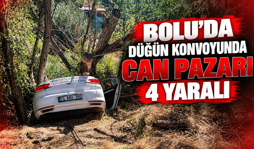 Düğün konvoyunda can pazarı 4 yaralı