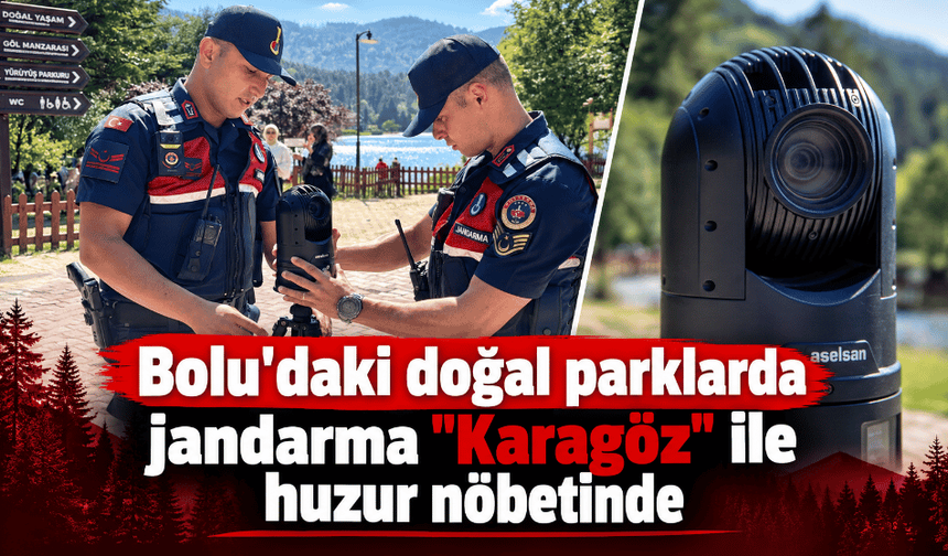 Bolu'daki doğal parklarda jandarma "Karagöz" ile huzur nöbetinde
