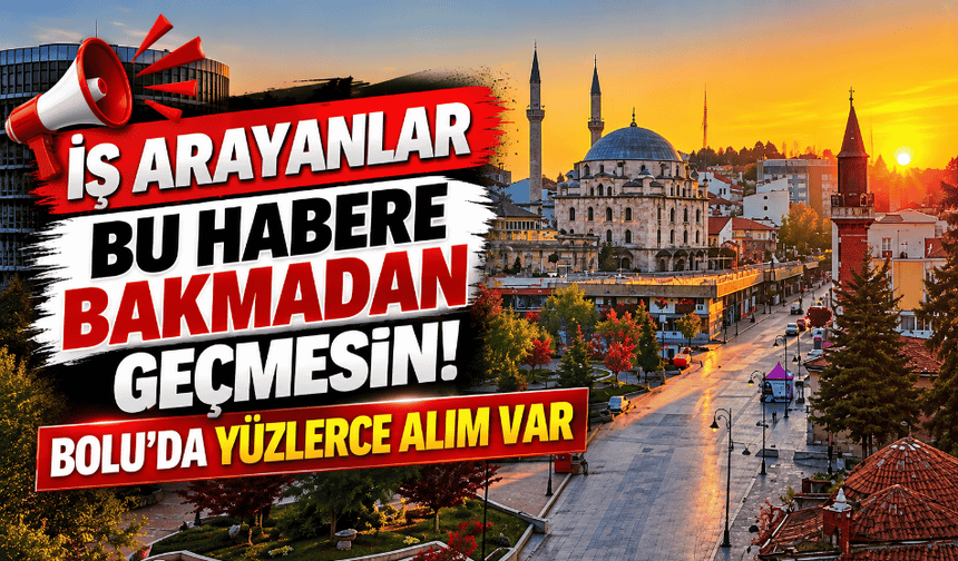 Bolu'da işçi alımı hızlandı! 267’den fazla açık pozisyon
