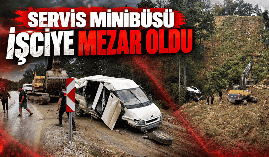 İşçileri taşıyan minibüs devrildi 1 ölü 4 yaralı