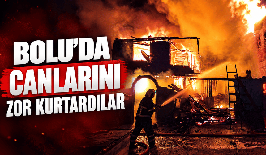Korkutan yangın 2 katlı ev alevlere teslim oldu