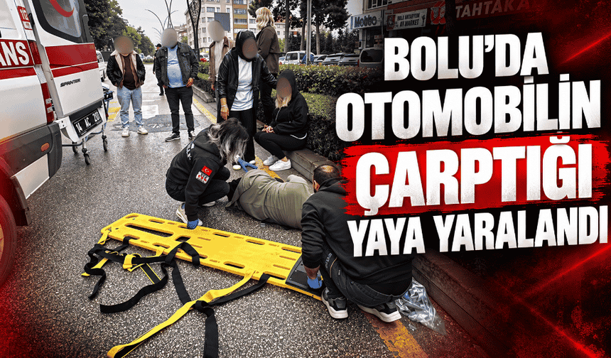 Otomobilin çarptığı yaya yaralandı