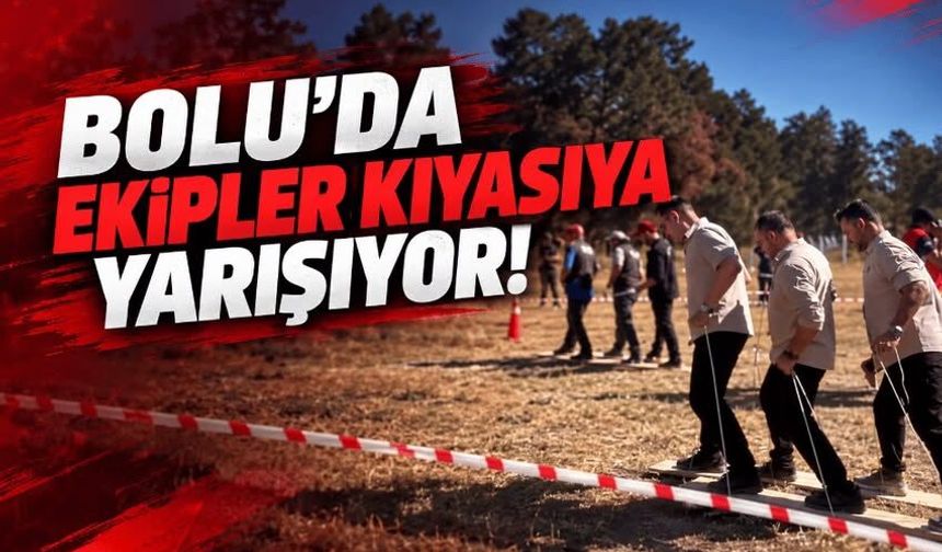 Bolu’da ekipler, tahta üzerinde yarıştı!