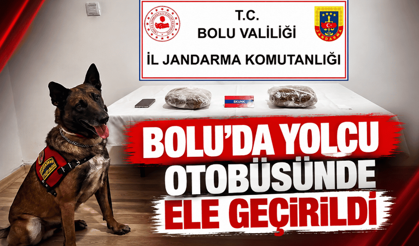 TEM’de yolcu otobüsünde ele geçirildi