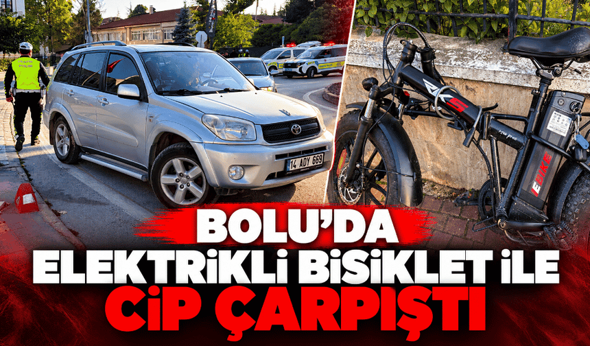 Elektrikli bisiklet ile cip çarpıştı: 14 yaşındaki çocuk yaralandı