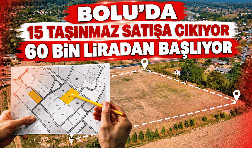 15 taşınmaz açık artırma usulüyle satışa çıkıyor