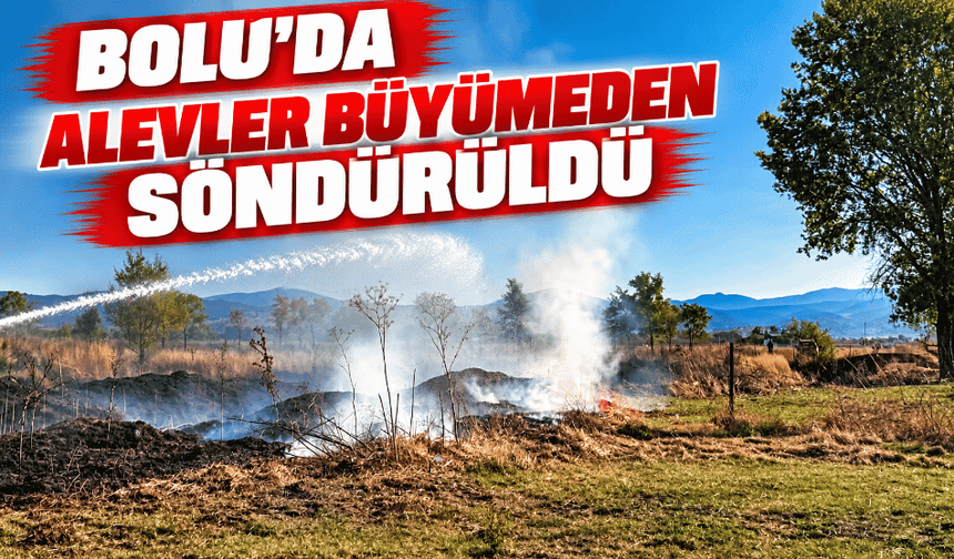 Bolu’da Alevler Büyümeden Söndürüldü