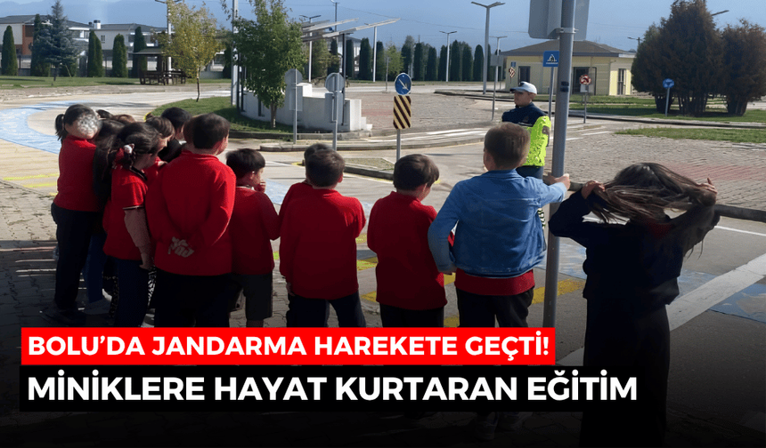 Bolu’da jandarmadan öğrencilere trafik eğitimi