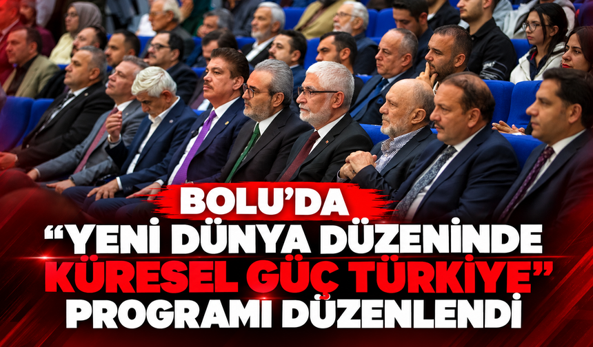 Bolu'da "Yeni Dünya Düzeninde Küresel Güç Türkiye" programı düzenlendi