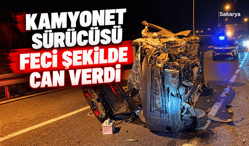 Kamyonet bariyerlere çarptı, sürücü hayatını kaybetti