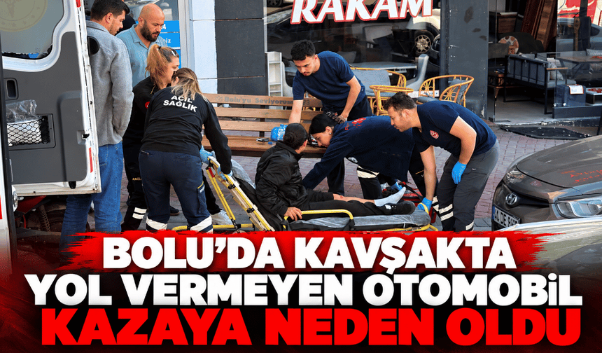 Kavşakta yol vermeyen otomobil kazaya neden oldu