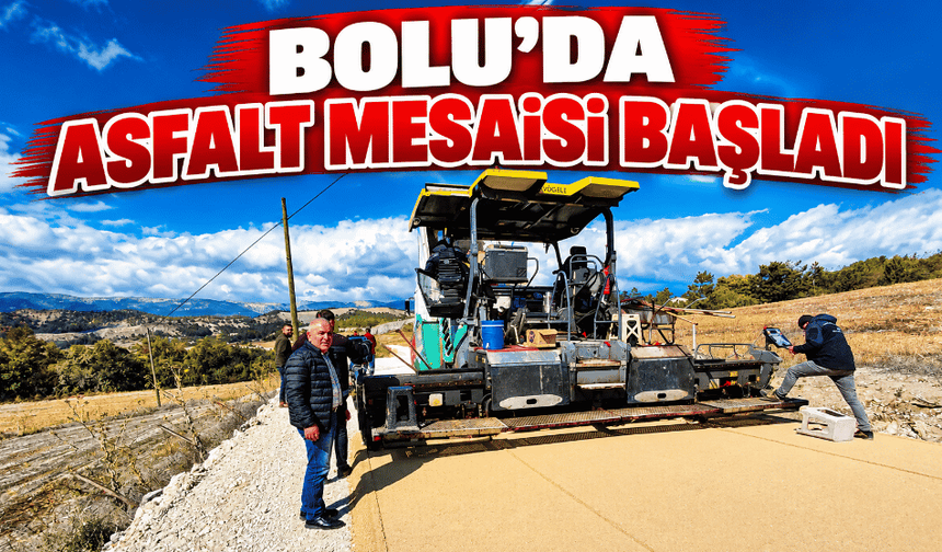 Köy yolunda asfalt mesaisi başladı
