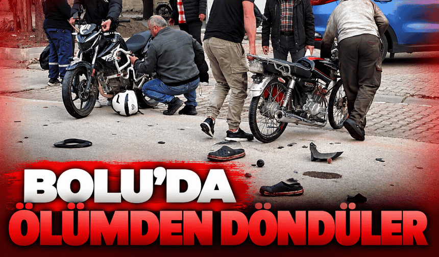 İki motosiklet kafa kafaya çarpıştı: 2 yaralı
