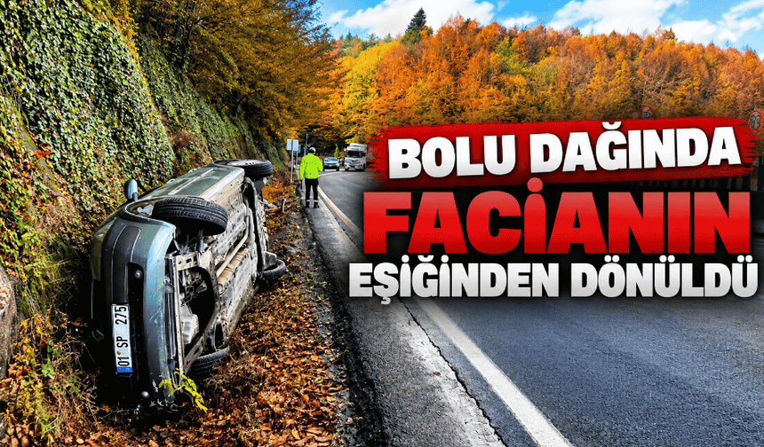 Şarampole devrilen otomobildeki 1 kişi yaralandı