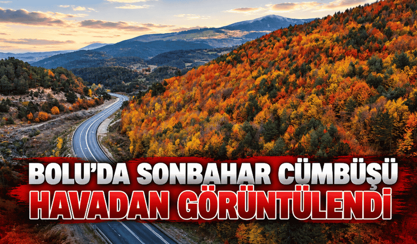 Sonbahar cümbüşü havadan görüntülendi