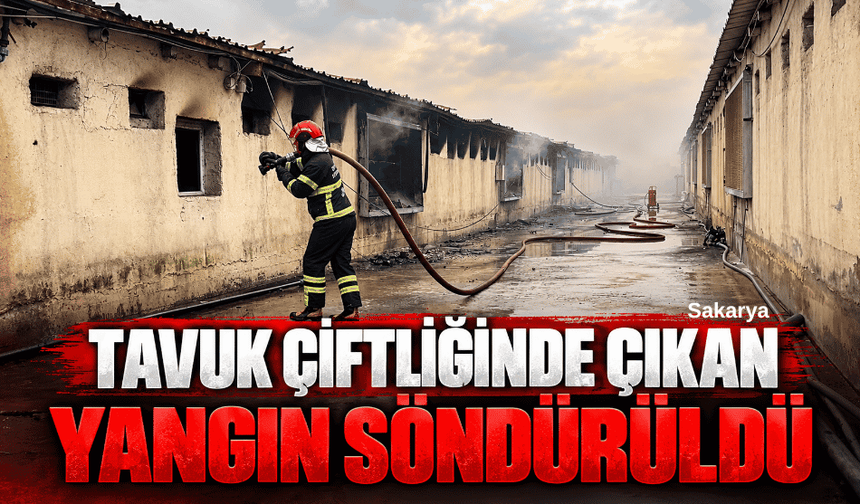Tavuk çiftliğinde çıkan yangın söndürüldü