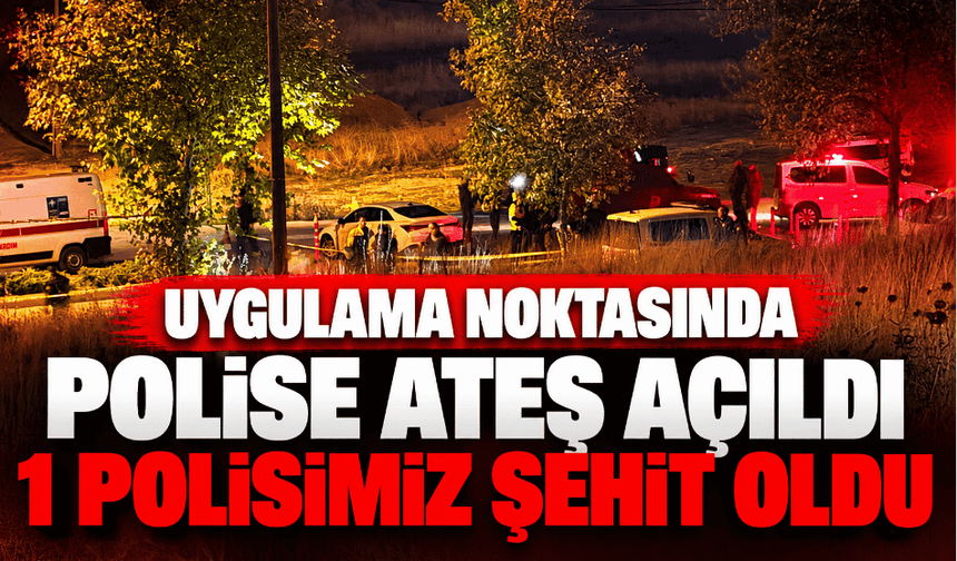 Uygulama noktasında polise ateş açıldı: 1 polis şehit oldu