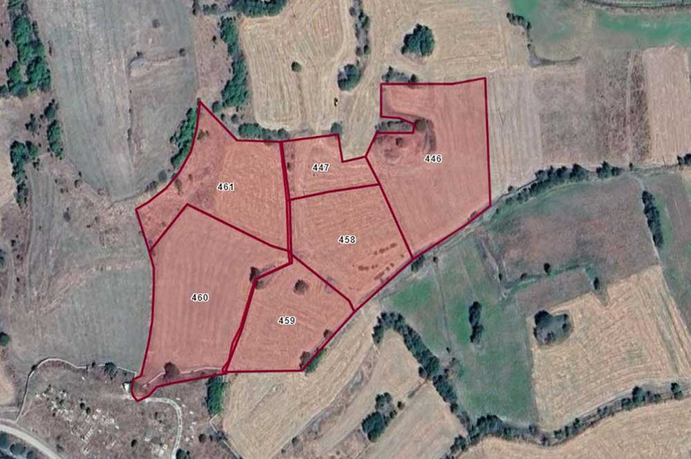 Yağbaşlar Köyü'nde resmi karar ile koruma altına alınan alanın parsel haritası